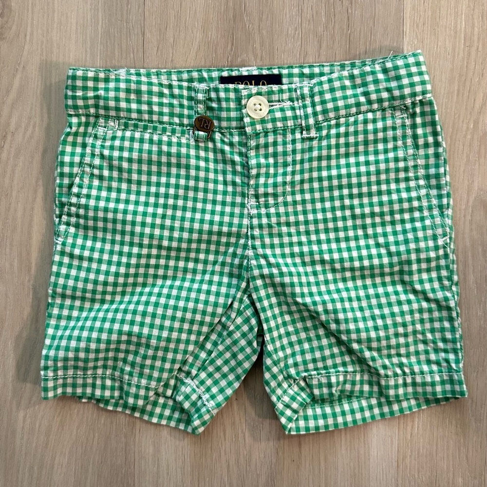 Polo Ralph Lauren Green Checkered Shorts